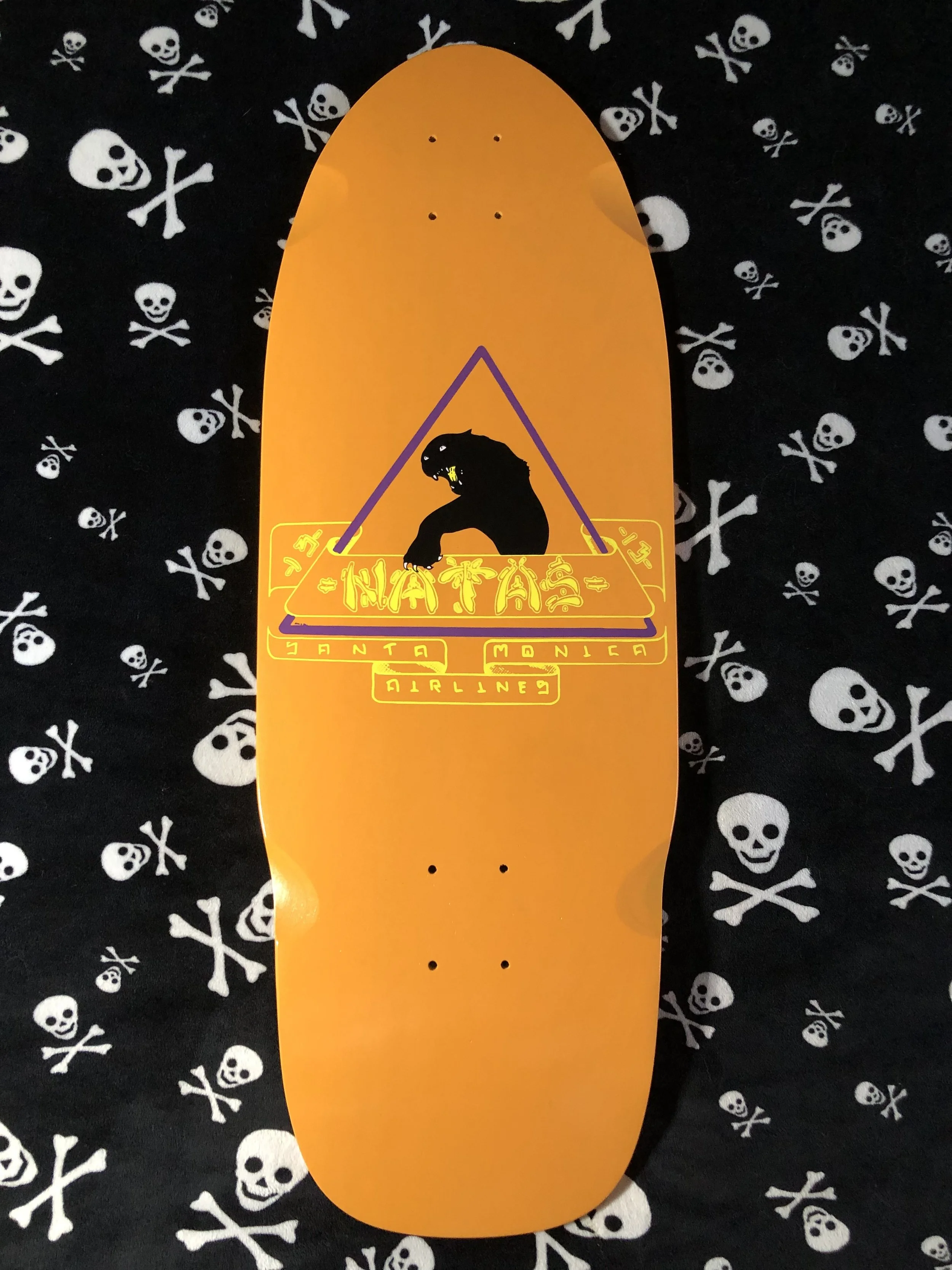 MADRID X SANTA MONICA AIRLINES~ ORANGE NATAS SKATEBOARD DECK